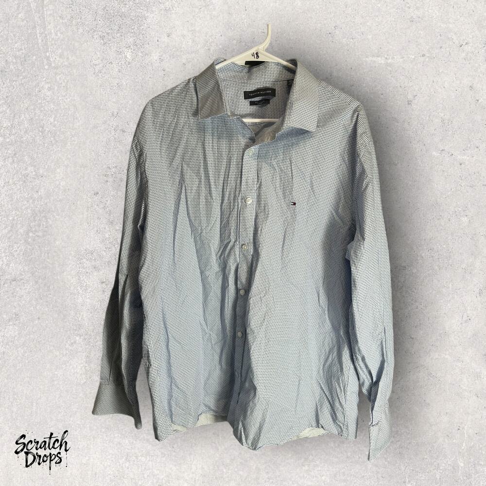 Tommy Hilfiger Dress Shirt XL Men's Long Sleeve Button Up Casual Business Top